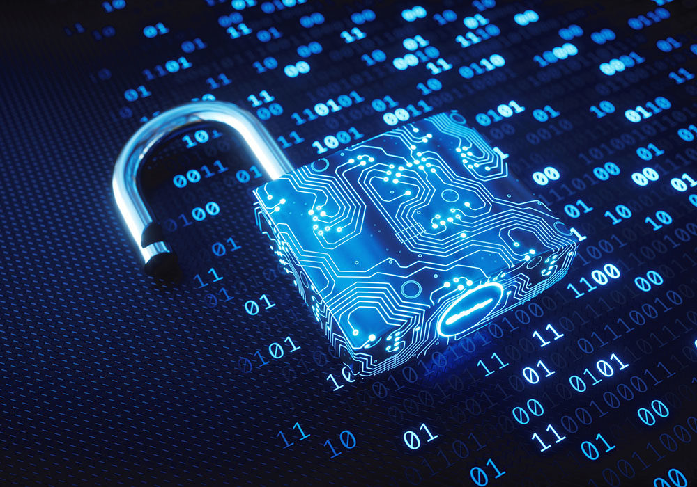 Blue circuitry digital lock